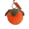 Buen Caqui Peluche Caqui Colgante Llavero Adornos Colgantes Caqui Ruyi Adornos Colgantes para Coche Pelo de Conejo Rex Imitación Regalos de Mano