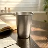 Taza de café simple de titanio puro para acampar al aire libre, taza de acero inoxidable, taza de agua con borde enrollado, taza de té, taza de café, taza de venta al por mayor del fabricante