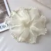 Novo Estilo Hepburn Argola de Cabelo Grande de Pérola Intestino Anel de Cabelo com Contas Elegante Super Grande Rede Argola de Cabelo Bola de Rabo de Cavalo Alto Acessórios de Cabelo