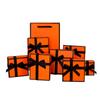 Caja de Regalo Llavero Naranja Caja para Anillo Caja para Collar de Perlas Caja para Joyería con Lazo Caja para Aretes Venta al Mayoreo