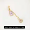 Banhado a Ouro 14K Conservador de Cor Zircônia Conta de Abóbora Cristal Pulseira DIY Pingente de Borla com Contas Acessórios de Joias