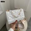 Bolsos de Moda para Mujer 2026 Nuevo Estilo Bolso Cuadrado Pequeño Acolchado con Correa Ancha para el Hombro Bolso Cruzado Mini Bolso de Hombro con Cadena Acrílica