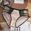 Bragas Perlescentes de Satén de Alto Gama Estilo Francés Deseo Puro, Tangas Finos Huecos de Encaje Sexy Estilo Deseo Puro para Mujer de Cintura Baja
