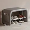 Zapatero de Entrada Integrado con Banco al Pie de Cama de Dormitorio, Banco para Cambiarse los Zapatos en la Puerta, Sensación de Lujo Ligero para Uso Doméstico