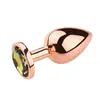 Juguetes Sexuales para Adultos Metal Oro Rosa Sm Tapón Anal Redondo Ano Masturbación Juguetes de Tapón Anal de Metal Venta al por Mayor
