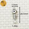 Serie Hueso de Pescado Accesorios para Joyería de Goteo DIY Colgante Individual de Aleación Accesorios para Funda de Teléfono Móvil Cuerda de Mano Linda Japonesa Colgante