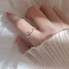 Anel Fino de Diamante para Mulheres, Estilo Japonês e K, Círculo Fino de Nicho, Pequeno Anel de Diamante, Abertura Exquisita, Anel Aberto de Ouro Empilhável