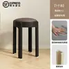 Taburete de plástico acolchado suave, apilable para uso doméstico, diseño redondo, resistente y duradero, extra grueso, adecuado para sala de estar, mesa de comedor y como silla de repuesto
