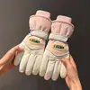 Nuevos guantes de esquí para mujer para invierno, con forro polar añadido y grosor, adecuados para ciclismo y motociclismo al aire libre, a prueba de viento, impermeables, resistentes al frío y cálidos