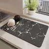 Tapete Escorredor de Cozinha Cor Pura Temu Novo Tapete Absorvente de Lama Diatomácea para Pia de Bancada Resistente ao Desgaste Tapete Isolante Anti-Escaldante