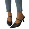 Sandalias de Tacón Alto de Moda Europea y Americana, Puntiagudas, Cómodas, Casuales, Talla Única para Mujer, Novedad Verano 2026, Tallas Grandes