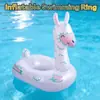 Anillo inflable para natación para niños con forma de oveja, en stock, Anillo flotador engrosado, A prueba de fugas, Portátil, Liberación rápida, Modelo nuevo, Extra grueso