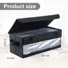 Caja de Almacenamiento para CDs Negra Contenedor de Almacenamiento de Tela No Tejida Gran Capacidad Plegable Portátil con Tapa Almacenamiento de Discos de Vinilo Personalizado