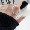 Anillo Lindo de Panda Rojo con Circonita para Mujer, Nuevo Estilo Chino, Pequeño, Ligero, Lujoso, Estilo Artístico, Anillo Pulsera de Grupo Abierto Ajustable