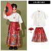Ropa de Actuación para el Día del Niño Estilo Chino Hanfu para Niños Falda Cara de Caballo para Niñas Ropa de Actuación Ropa para Clase de Coro Animación