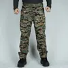 Calça Tática de Ponto Cruzada Multi-bolso Resistente ao Desgaste Roupa de Trabalho Calça Xadrez Tamanho Grande Masculina para Uso Externo