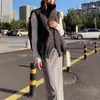 Colete Feminino 2026 Novo Estilo Versão Coreana Corte Solto para Figuras Petites, Colete com Gola Alta, Estilo Curto Elegante para Outono e Inverno