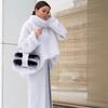 [Personalización Tejida] Otoño e Invierno Estilo Holgado Perezoso Versátil Tejido Grueso Cuello Alto Largo Medio Suéter de Punto Chaqueta para Mujer