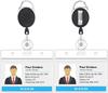 AMAZON venda quente transfronteiriça fivela de metal oval liga de zinco chaveiro retrátil fivela de puxar fácil cartão de identificação à prova d'água PVC