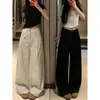 Nuevos pantalones de pierna ancha de tiro alto, corte ajustado, resistentes a las arrugas para mujer, Otoño 2026, con un diseño recto holgado, favorecedor y fluido, adecuados tanto para uso formal como casual.
