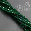 Material de cuentas hecho a mano para manualidades, accesorios de flores, cuentas sueltas, cristal, agujero mediano, cuentas de gota 10x 15 mm 50/tira