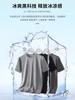 Camiseta de Manga Corta de Modal Seda de Hielo para Hombre Verano Delgada Secado Rápido Talla Grande Top para Hombre Casual Manga Corta Camiseta Base