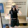 2022 verão novo casual hoodie manga curta suéter esportivo shorts duas peças moda terno hoodie roupas femininas