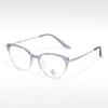 TR8212 export ojo de gato TR metal gafas lisas montura óptica europea y americana buena calidad gafas para miopía al por mayor