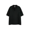 Camiseta Masculina de Tricô com Gola Lapela Estilo Old Money Manga Curta Verão Nova Casual Versátil Respirável Meia Manga Ht1038