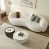 Sofá de Tecido Irregular de Lã de Cordeiro em Forma de Arco Nórdico Designer Celebridade da Internet Sala de Estar Apartamento Pequeno Salão de Beleza Recepção