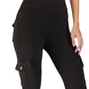 Calça Feminina Plus Size Transfronteiriça com Múltiplos Bolsos, Legging Esportiva de Cor Sólida, Adequada para Ciclismo, Tiro com Arco, Caminhada, Acampamento e Atividades ao Ar Livre, Pode Ser Usada Externamente