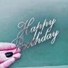 Nuevo Estilo Ins Transfronterizo Acrílico Feliz Cumpleaños Decoración de Pastel Adornos de Mesa de Postres para Fiesta de Cumpleaños