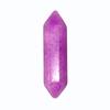Colgante de piedra natural de ágata de cristal con doble punta hexagonal de 8x32 mm, collar artesanal, accesorios de joyería con forma de bala de piedra desnuda