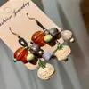 Nuevos Pendientes de Frutas y Plantas Hechos a Mano Estilo Chino Retro Piña de Bosque Fruta Seca Literaria Ganchos para Orejas Pendientes Creativos de Nicho para Mujeres