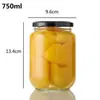 Botella Redonda de Vidrio para Miel Grado Alimenticio 0.5kg Frasco Sellado 1.0kg Frasco Vacío con Tapa Contenedor Engrosado a Prueba de Fugas