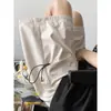 Bermuda Cargo Funcional Estilo Americano para Homens, Verão Fina da Moda Marca Solta de Perna Larga Casual Comprimento no Joelho para Homens