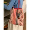 Bolso de Lona Informal Estilo Coreano Estilo Perezoso para Mujer 2026 Nuevo Bolso de Tela Floral Bloque de Color Bolso de Hombro Axila de Moda