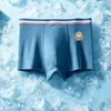 Roupa Íntima Infantil Malha de Seda Gelada Verão Fina Estampa de Desenho Boxer para Meninos Shorts Boxer Estudante