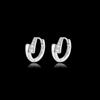 Aretes de Cruz de Diamante Zircón Estilo Coreano Simple para Mujer Lujo Accesible de Alta Gama Aretes Elegantes Aretes Clásicos Cobre para Mujer