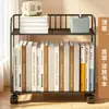 Estante para guardar mochilas escolares, estante de almacenamiento de libros de varias capas, carrito pequeño de pie, estante clasificador de libros para el lado del escritorio