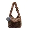 Bolsa de Peluche Nueva Otoño e Invierno 2025 Bolso de Mujer con Estampado de Leopardo Vintage Bolso de Hombro de Moda Bolso Cruzado de Gran Capacidad Bolso de Felpa
