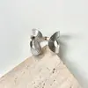 Anillo de Corazón con Línea Irregular Estilo Europeo y Americano para Mujer, Modelo Nuevo con Personalidad Única, Nicho Vintage, Anillo Simple y Versátil para el Dedo Índice para Mujer