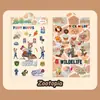 [Colección] Stitch de Dibujos Animados Mickey Minnie Historia de Carreras Pegatina Transparente de PET Pegatina Decorativa Creativa
