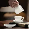 Taza de Té de Cerámica con Asa, Taza Maestra Antiescaldado, Juego de Té Kung Fu, Taza de Café Pequeña