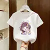 Camiseta de Algodão Puro de Manga Curta para Meninas 2026 Novo Estilo de Verão Top de Algodão Puro para Menininhas Roupas de Verão Estilosas de Meia-Manga para Crianças Ins