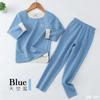 Traje de ropa interior térmica para niños al por mayor de terciopelo superficie AB lijado sin costuras para niñas y niños ropa de otoño traje de pantalones de otoño generación pelo