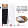 Copo de Energia de Cristal Natural Cascalho de Cristal Tampa de Bambu Compartimento de Boca Larga Copo de Vidro Copo para Beber Chá Garrafa de Água Logo