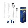 Set de regalo de 24 piezas de cubertería de acero inoxidable de alta venta transfronteriza 1010 Estilo occidental Portacuchillos, tenedores y cucharas Venta al por mayor de cubertería