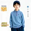 2026 Nova Camiseta de Outono com Manga Longa para Crianças Meninos Casual Esportiva Solta Versátil Roupa Esportiva Roupa Quente para Crianças