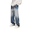 Pantalones vaqueros degradados de primavera y otoño para hombre, diseño simple, sentido de la moda, marca Ruffian, pantalones largos casuales holgados y rectos para hombre.
